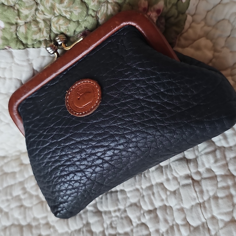 VTG Dooney & Bourke AWL Navy Blue Coin Purse